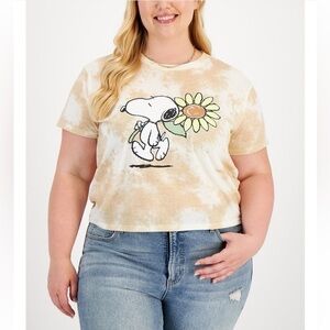 Freeze 24-7 Women’s SNOOPY DAISY TEE COLOR: Beige Tan Dye. Sz 3X
